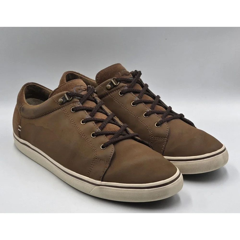 Ugg Brock Lace Up Mens Brown‎ Nubuck Lace Up Waterproof Suede Sneakers Shoes 12